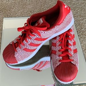 Adidas Superstar red snakeskin